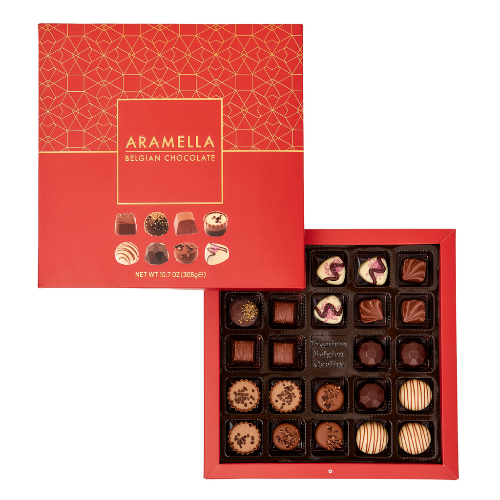 Aramella Belgian Chocolate Red Box (24 Pieces / 10.7oz / 305g
