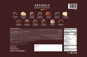 Aramella Belgian Chocolate Diamond Brown Box (40 Pieces / 17.6 oz)