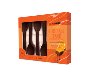 Orange flavor milk chocolate spoons