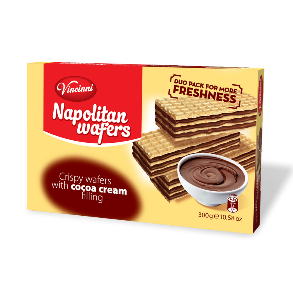 Vincinni Napolitan Chocolate Cream Wafers (48 Pieces / 300g)