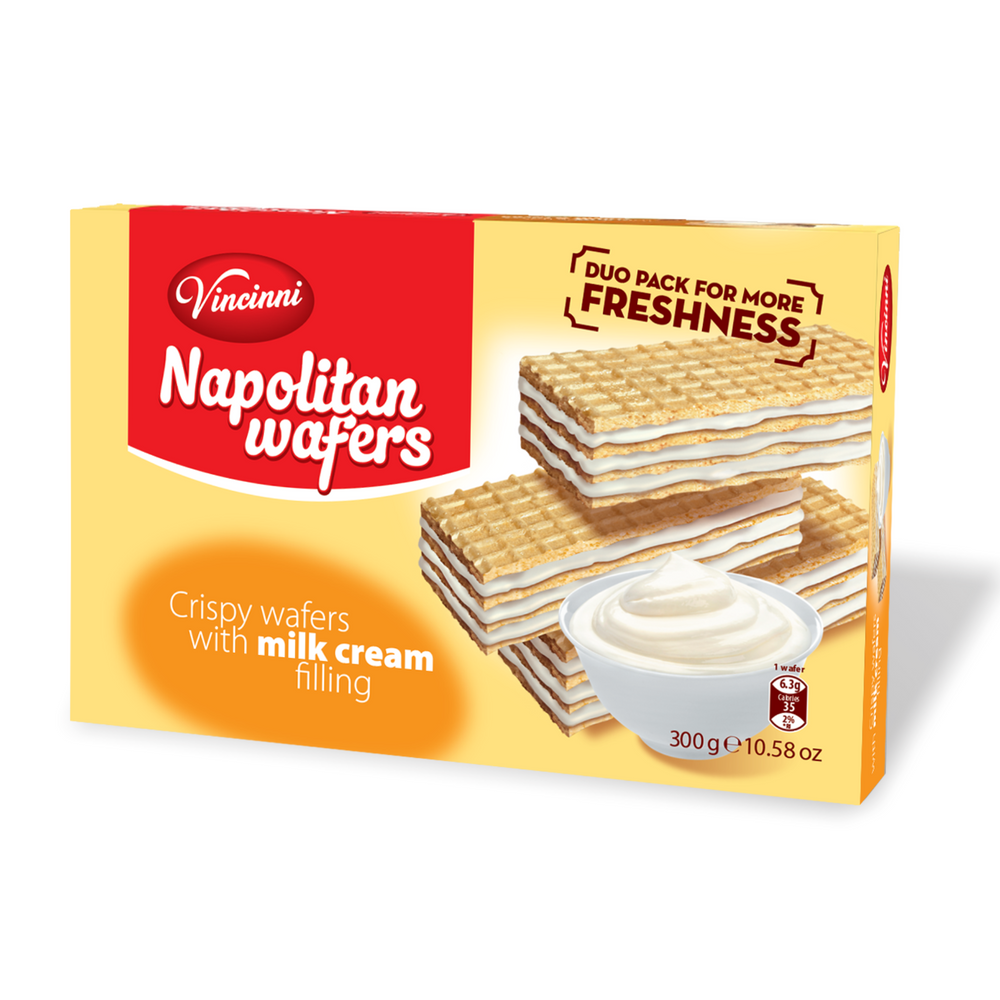 Vincinni Napolitan Milk Cream Wafers (48 Pieces / 300g)