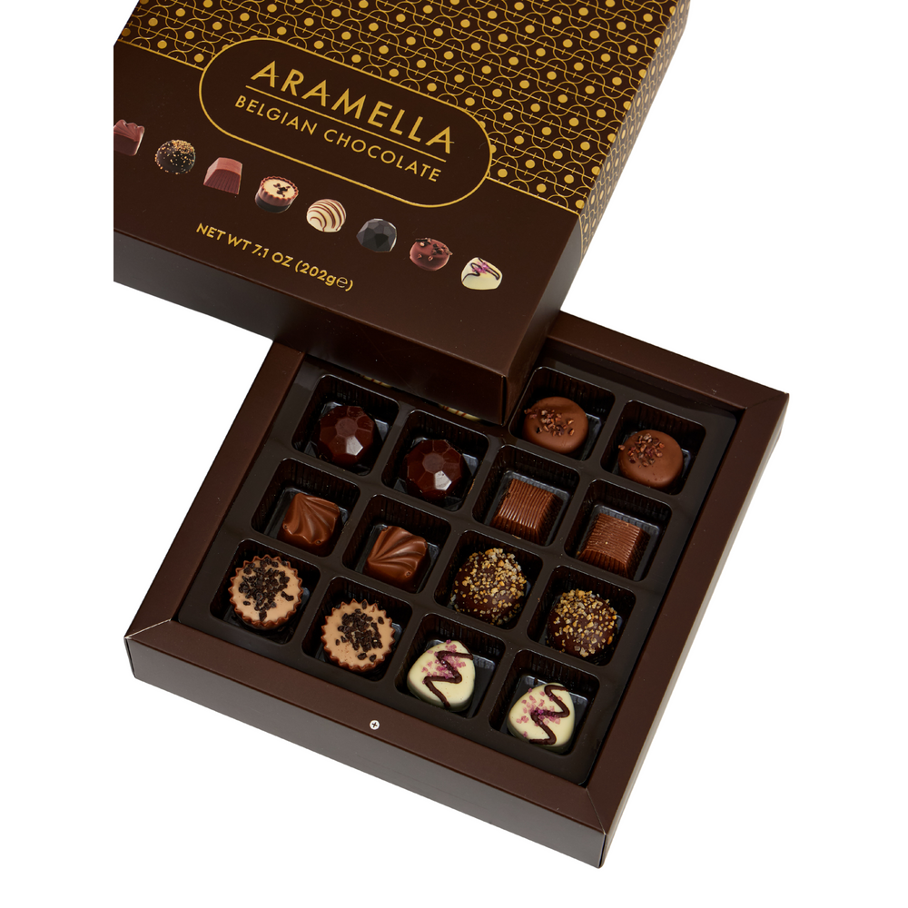 Aramella Belgian Chocolate Brown Box (16 Pieces / 7.1 oz / 20g)