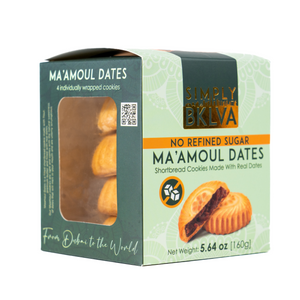 No Refined Sugar Ma'amoul Dates - Shortbread Cookie Made With Real Dates & Sweetened With Agave Syrup (4 Pieces / 160g)