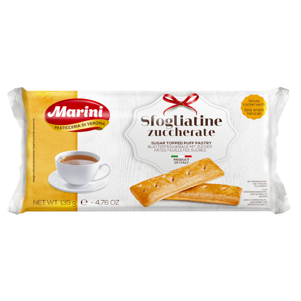 Marini Sfogliatine Zuccherate - Sugar Topped Puff Pastry (21 Pieces / 200g)