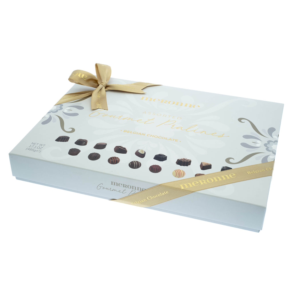 Meronne Gourmet Chocolate Truffle & Praline Assortment White Box (38 P ...