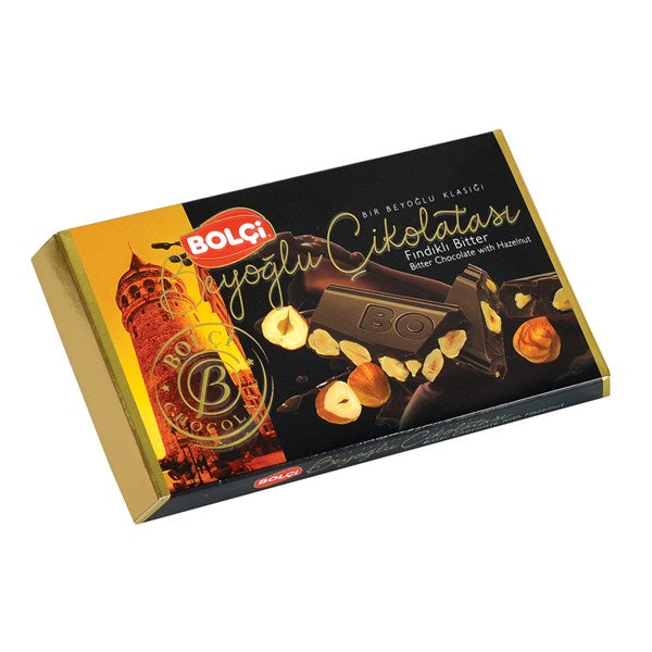 Bolci Dark Chocolate Bar With Whole Hazelnuts (150gr / 5.29oz)