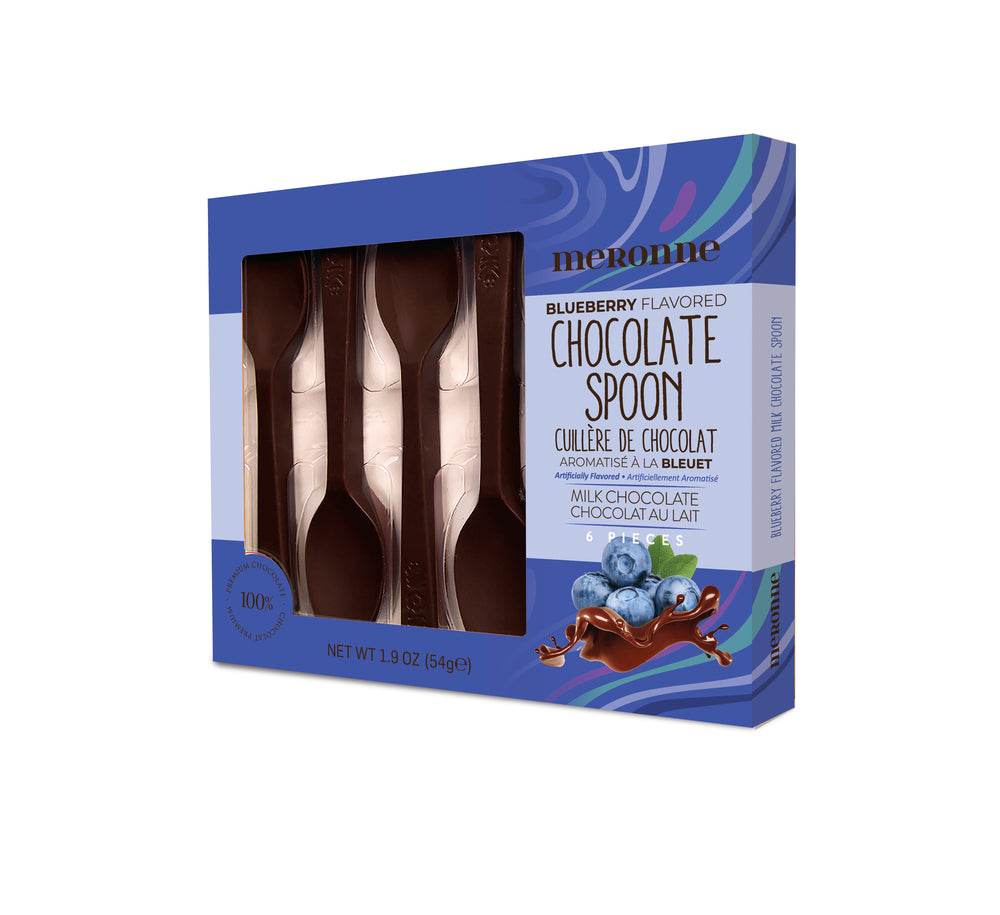 Blueberry flavor chocolate spoons