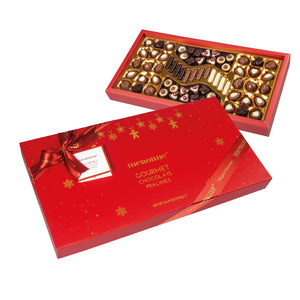 Meronne Gourmet Chocolate Pralines Christmas Red Box (72 Pieces / 750g / 26.54oz)
